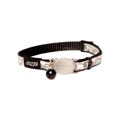 Rogz Reflecto Cat Safety Collar - Регулируем светлоотразителен нашийник за котки, 20-31 см. - черен