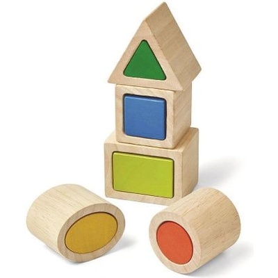 Plan Toys - Дървена игра за сортиране - Геометрични форми (5391)