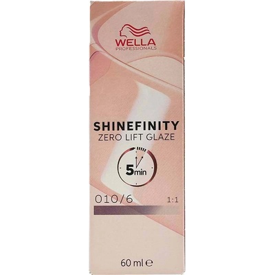 Wella Shinefinity Zero Lift Glaze 60 ml деми-перманентна боя 010/6 Lightest Blonde Violet