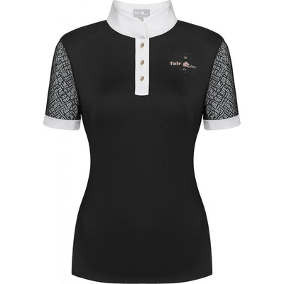 Fair Play Závodní jezdecké tričko s krátkým rukávem CECILE FP ROSEGOLD Tmavě modrá – Zboží Mobilmania