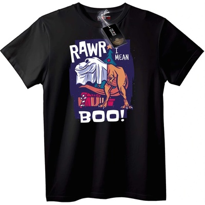 NOONEBRAND Тениска Динозавърски Призрак за Halloween - XL, Black