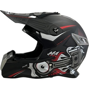  Каска за мотокрос 188 Matt Black/Grey Red (721395) Мотоциклетна каска, шлем