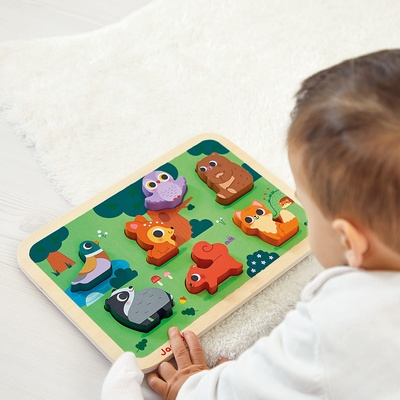 Janod puzzle LESNÉ ZVIERATÁ CHUNKY 7 dielov