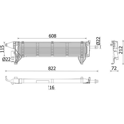 Chladič, chlazení motoru MAHLE CR 2636 000P (CR2636000P)