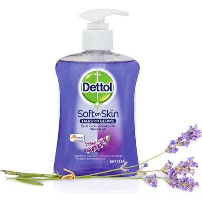 Dettol Antibakterial tekuté mydlo s levanduľou a výťažkami z hrozna dávkovač 250 ml