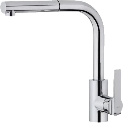 Strohm Teka IN 938 Plus Pull-out Кухненски смесител, изтеглящ се душ с 2 вида струи на водата, въртящ се чучур, хром Изтеглящ се душ с 2 вида струи на водата Въртящ се чучур Керамична глава Високоустойчив Аератор срещу натрупване на варовик Височина до чу