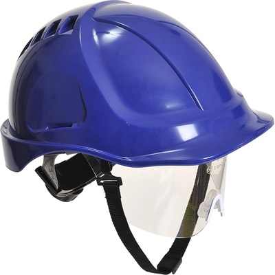 Portwest endurance plus visor pw54 / Предпазна каска с визьор - кралско синьо (pw54rbr)