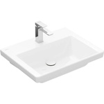 Villeroy & Boch Subway 3.0 - Умивалник за вграждане 60x47 см, без преливник, отвор за смесител, CeramicPlus, Stone White 4A706LRW (4A706LRW)