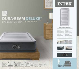 Luchtbed - Intex Comfort Plush Mid-Rise -Twijfelaar - 137x191x33 cm