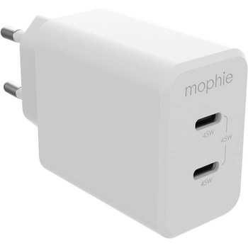 Image 1 of mophie Зарядно устройство Mophie USB-C PD DUAL 45W GAN White 409909299 (USB-C PD DUAL 45W GAN White 409909299)