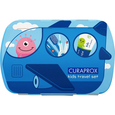 CURAPROX Детски комплект за път със сгъваема четка, син