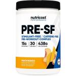 Nutricost Пред тренировъчен комплекс PRE-SF, 450 g прах, с аромат на праскова и манго, 30 дози (67235 (333103) NC)