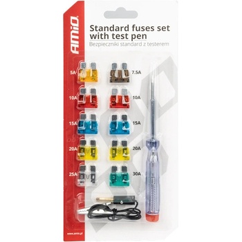 Sada autopojistek standard s testerem napětí AMiO-03523