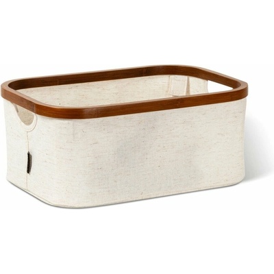 Bigso Krémový látkový úložný box 38 x 26 x 16 cm