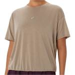 Asics Дамска тениска Asics Women's Nagino Run S/S Top Running shirt - Greige - размер L (916-7051-0114)