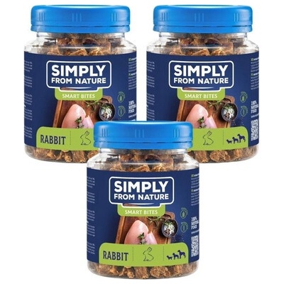 SIMPLY FROM NATURE Smart Bites Tréninkové pamlsky s králičím masem 3 x 130 g
