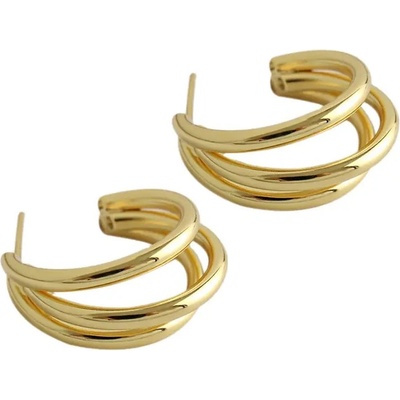 Majya stříbrné náušnice FREJA pozlacené 10486