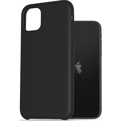 Púzdro AlzaGuard Premium Liquid Silicone iPhone 11 čierne