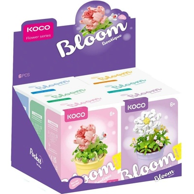 KOCO Stavebnice mini Květina v květináči 1ks - různé druhy