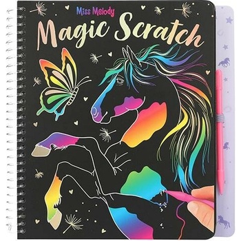 Škrabací zošit Miss Melody s dúhovým podkladom