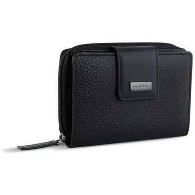 Bugatti Дамски кожен портфейл Bugatti Sina, черен (49 2232 01)