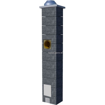 KomínyCZ Komínová zostava Vario ⌀200 45° 6m TOP 1,5m hnedé prstence
