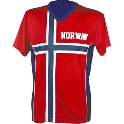 Tričko pro fanoušky NORWAY - norská vlajka červená M (50)