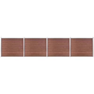 vidaXL Set plotového dílce WPC 699 x 146 cm hnědý