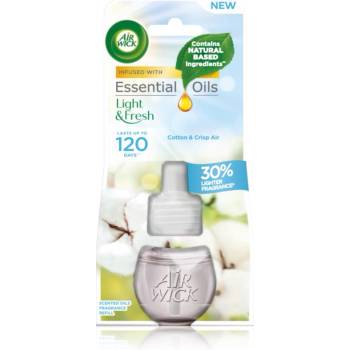 Air Wick Light & Fresh Cotton & Crisp Air пълнител за арома дифузери 19ml