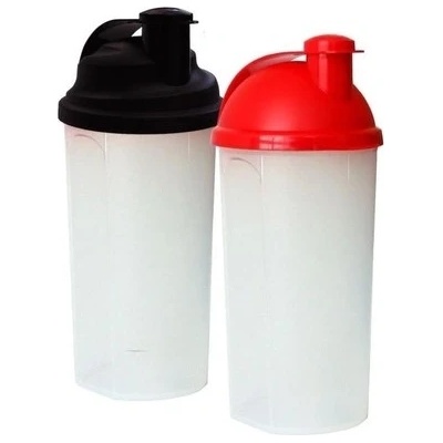 šejkr 700ml plastový, s potiskem, víčko - mix barev