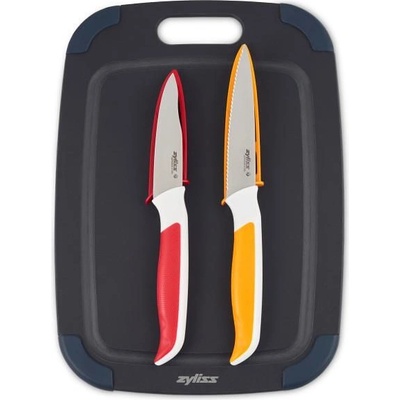 Zyliss (Швейцария) Комплект от 2 броя ножове zyliss с дъска за рязане (zyliss 910067)
