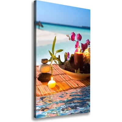 Vertikálny foto obraz na plátne Orchidea a bambus 50x100 cm