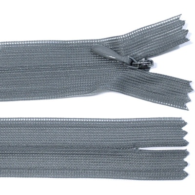 Spirálový zip no.3 skrytý nerozepínací 60cm - více barev color: 711 tmavě šedá