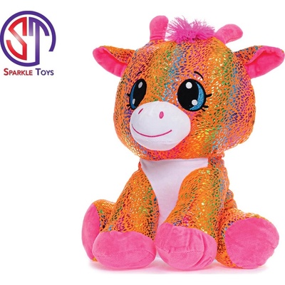 Žirafa Star Sparkle oranžová sediaca 37 cm