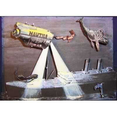 Papierový model Dioráma Potopený Titanic