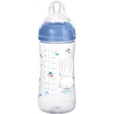 Bebeconfort Полипропиленова бутилка Bebe Confort - Emotion, Sweet Bunny, 270 ml, синя (3102201210)