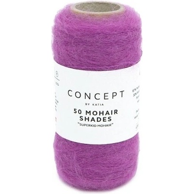 50 MOHAIR SHADES Katia Farby 50 MOHAIR: 52 plná ružová
