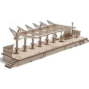 Image 1 of UGears - 3D Дървен пъзел гара (70013)