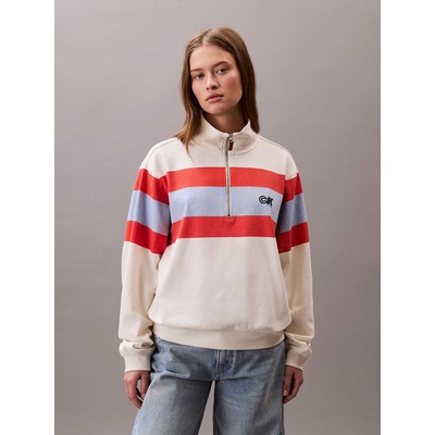 Calvin Klein Блуза rugby jersey 1/4 zip stripe to