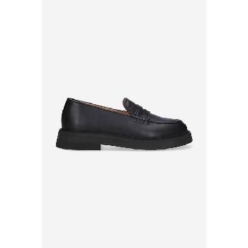 APC Кожени мокасини A. P. C. Mocassins Gael в черно с равна подметка PXBAA-F53276 BLACK (PXBAA.F53276)