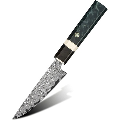 HARAHU Дамаски кухненски нож ZE-37473 - Paring / Зелена / Черна KP37473