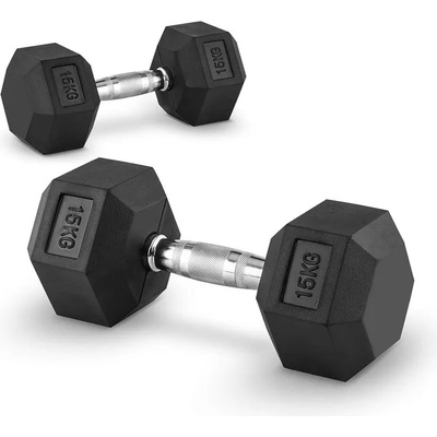 Capital Sports Hexbell 15 Dumbbell, чифт гири за една ръка, 15 кг (PL-8380-8380) (PL-8380-8380)