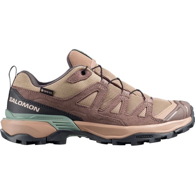Salomon Дамски мултиспорт обувки Salomon Women's X Ultra 360 Leather GORE-TEX Multisport shoes - Desert Tan / Iron / Green Milieu - размер 44 (EU) (122-1091-0423)