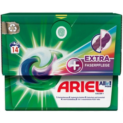 Ariel pods Allin1 Extra+ Color Faserpflege kapsule 14 PD