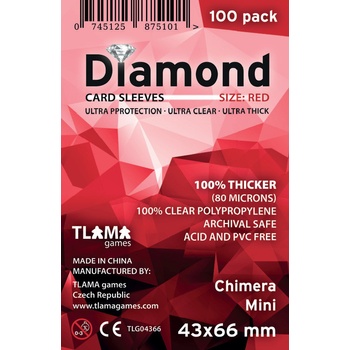 Tlama games Obaly na karty Diamond Red Chimera Mini