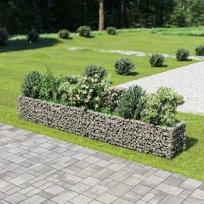 Nabytek XL Gabionový vyvýšený záhon pozinkovaná ocel 360 x 50 x 50 cm