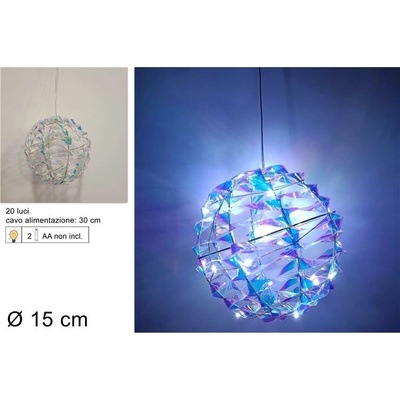 MAKRO Guľa 15cm LED dúhová