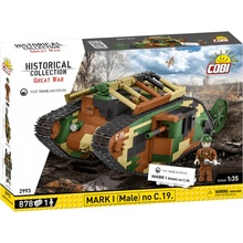 COBI 2993 Great War Britský tank MARK I (Male) C.19. 1:35