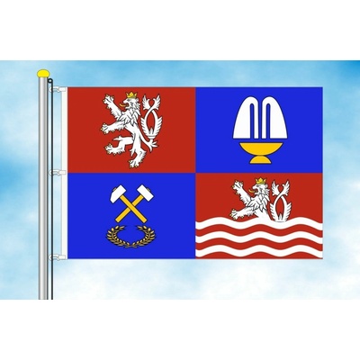 LIBEA, s.r.o. Vlajka Karlovarského kraje Rozměr: 40×60 cm, Uchycení: Karabiny na stožár