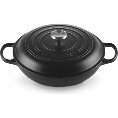 Le Creuset Kastról SIGNATURE 30 cm 3,5 l SATIN BLACK liatina